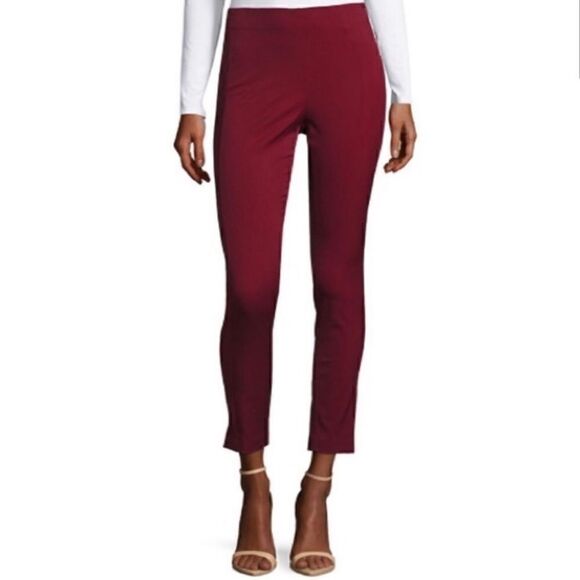 Theory Neoteric Skinny Cropped Pants (Burgundy) - 4 - Picture 1 of 11